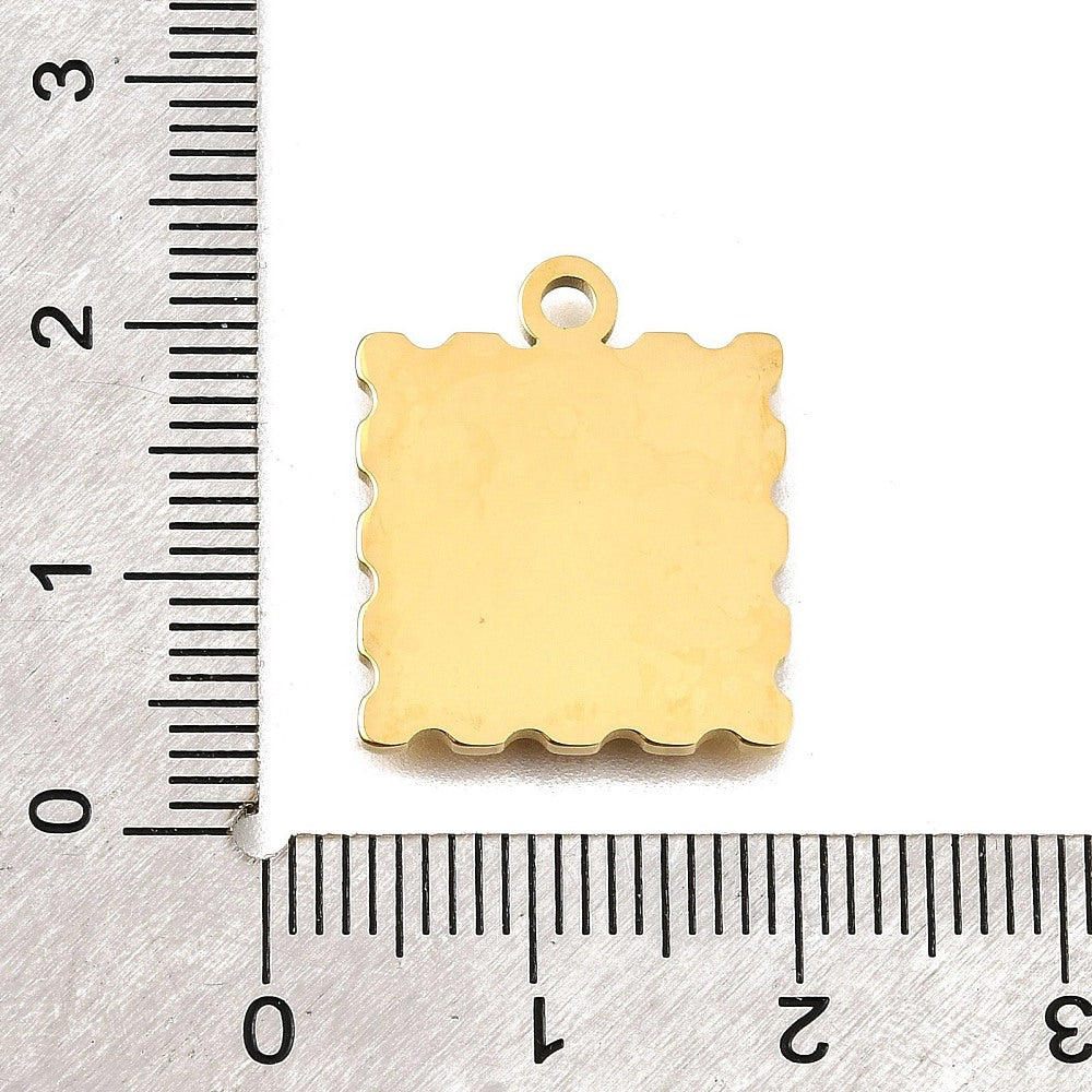 18k Gold Plated Stainless Steel Lemon Stamp Charm