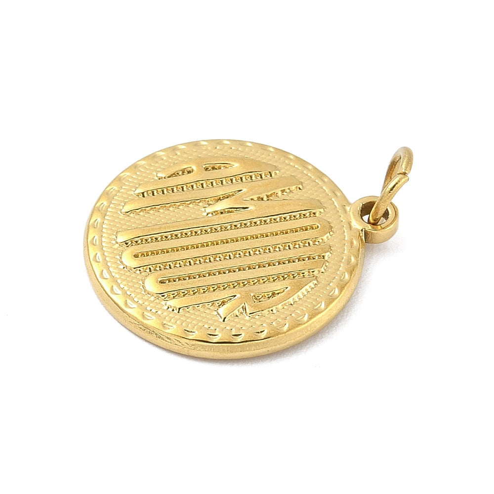 18k Gold Plated Stainless Steel Amour Charm