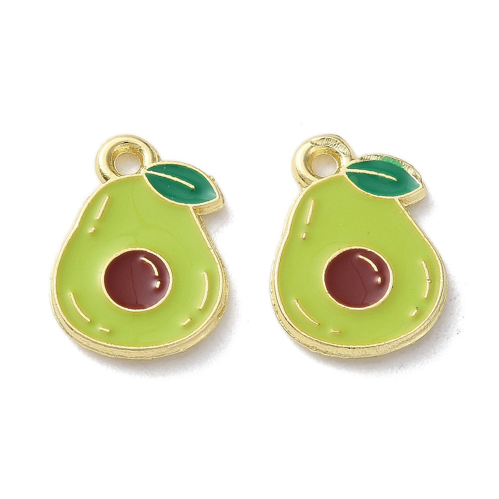Gold Alloy Avocado Charm