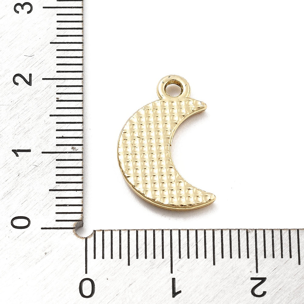 Gold Alloy Moon Charm