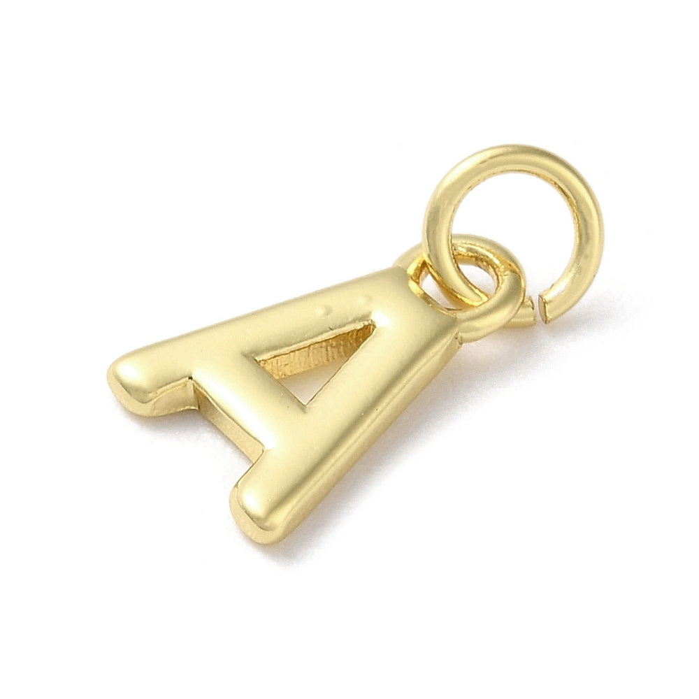 18k Gold Plated Brass Initial Charm Full Set