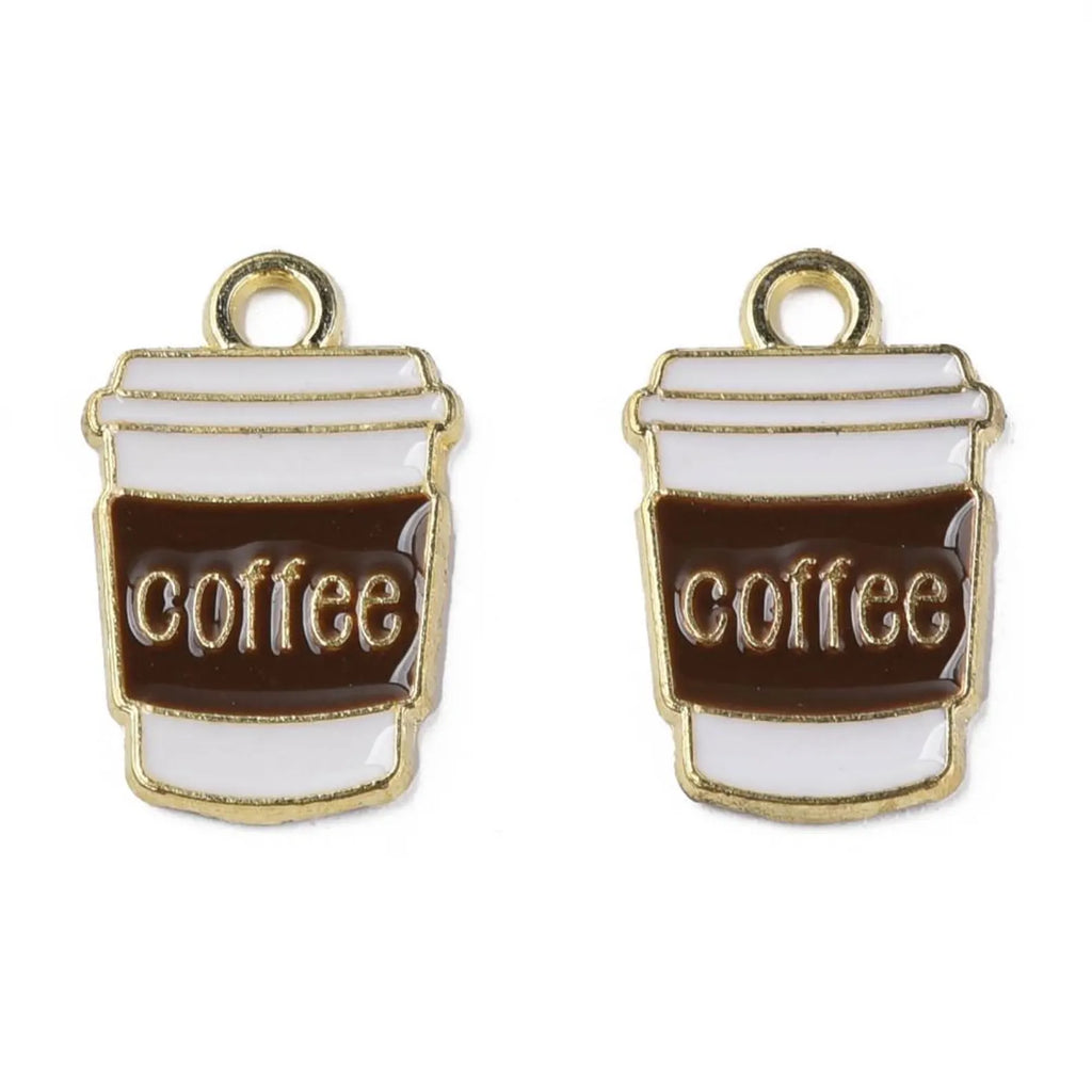 Gold Alloy Coffee Cup Charm