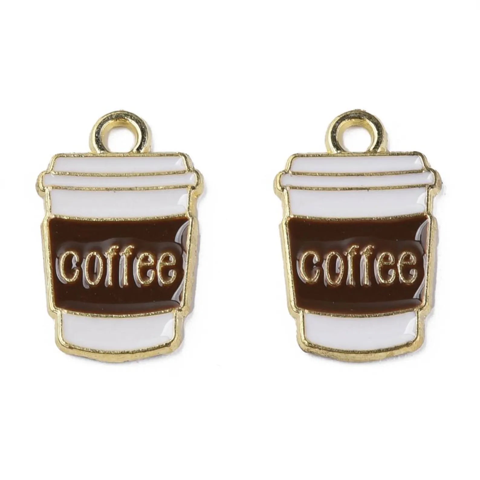 Gold Alloy Coffee Cup Charm