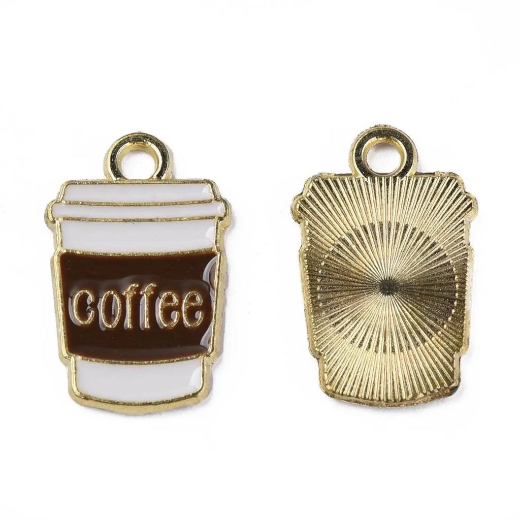 Gold Alloy Coffee Cup Charm